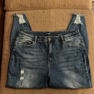 Wax Jean LA Distressed Stretch Jeans Plus Size 22
